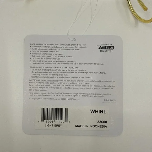 Gabor Essentials Heat-Friendly Whirl Wig Light Grey New In Box Made In Japan - Picture 6 of 9